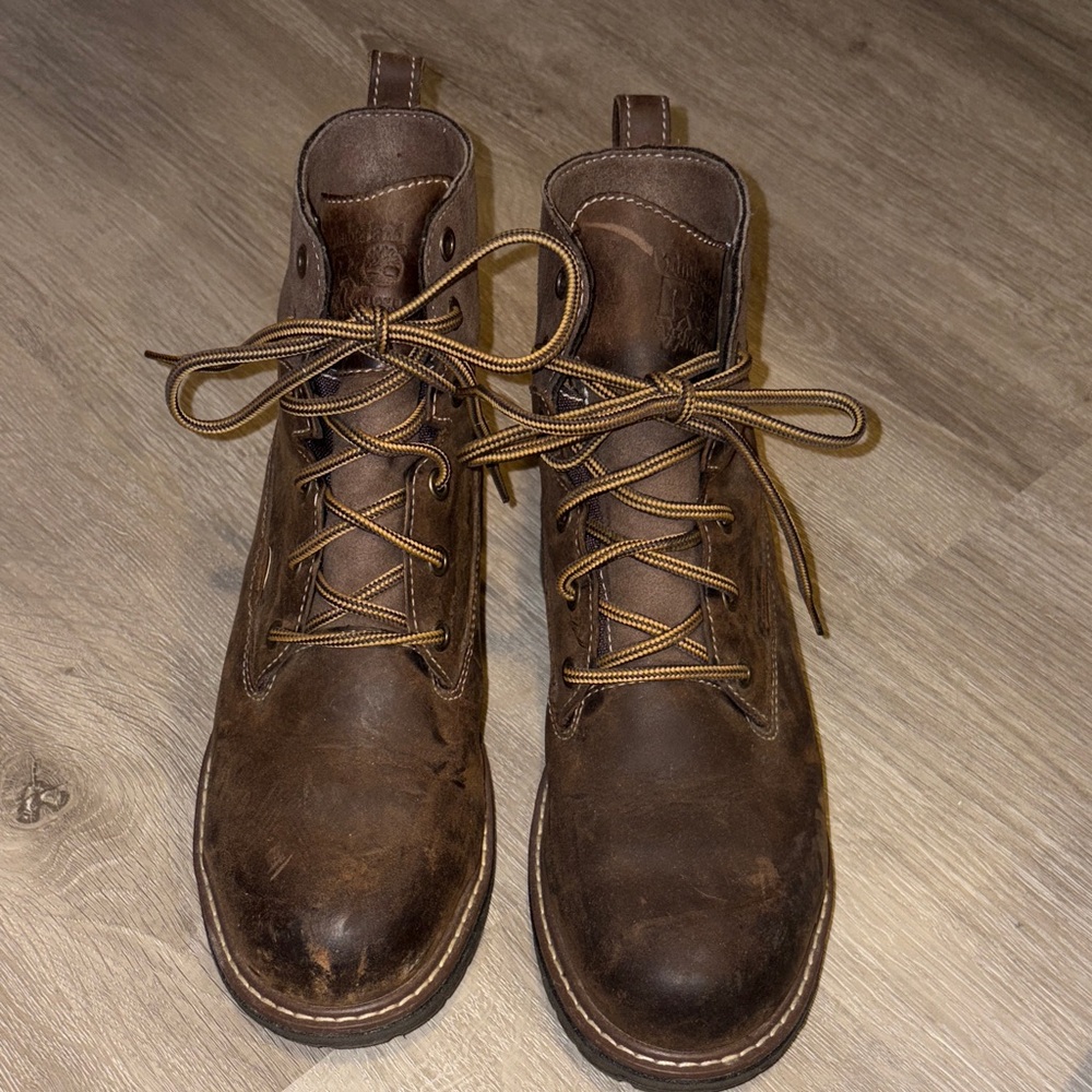 Brown Timberland Work Boots